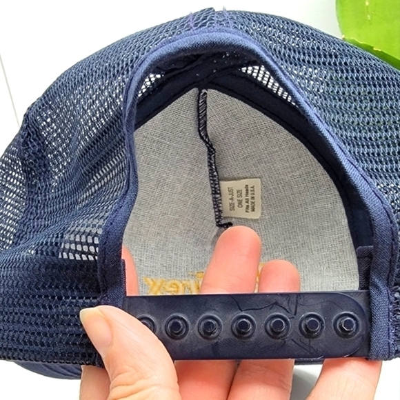 vintage 90s | Envirex gold/navy Made in USA adjustable trucker hat - Picture 6 of 6